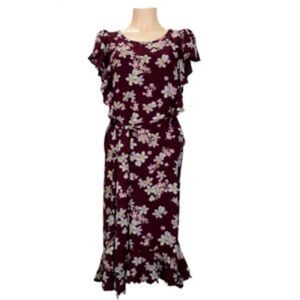 🆕️Max Studio Floral Ruffle Belted Maxi Dress